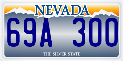 NV license plate 69A300