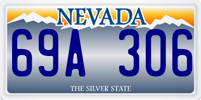 NV license plate 69A306