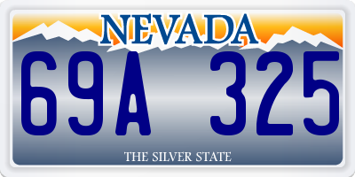 NV license plate 69A325