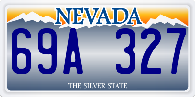 NV license plate 69A327
