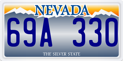 NV license plate 69A330