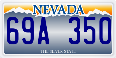 NV license plate 69A350