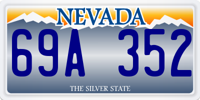 NV license plate 69A352