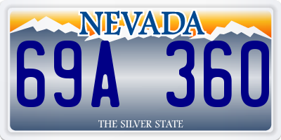 NV license plate 69A360