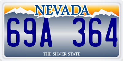 NV license plate 69A364