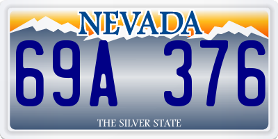 NV license plate 69A376
