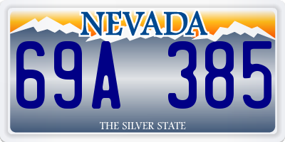 NV license plate 69A385