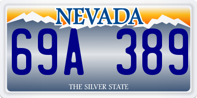 NV license plate 69A389