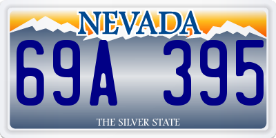 NV license plate 69A395