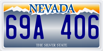 NV license plate 69A406