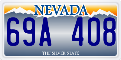 NV license plate 69A408