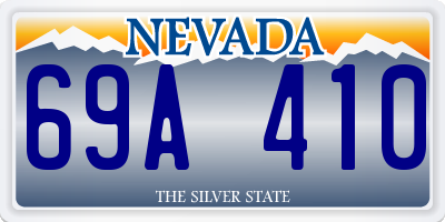 NV license plate 69A410