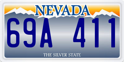 NV license plate 69A411