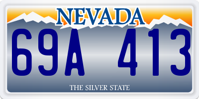 NV license plate 69A413