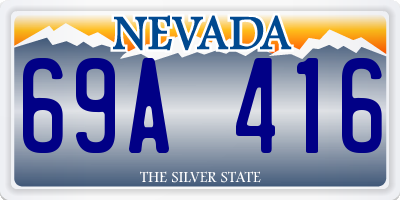 NV license plate 69A416