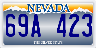 NV license plate 69A423