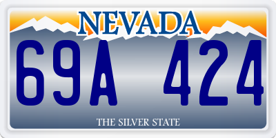 NV license plate 69A424