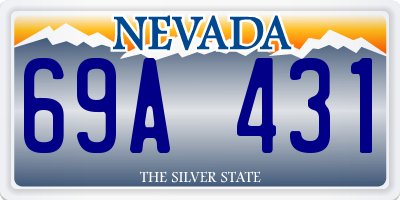 NV license plate 69A431