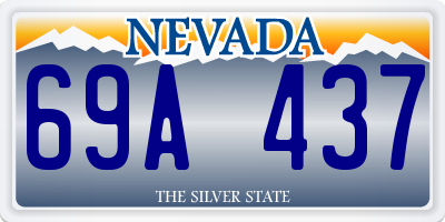 NV license plate 69A437