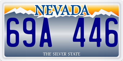 NV license plate 69A446