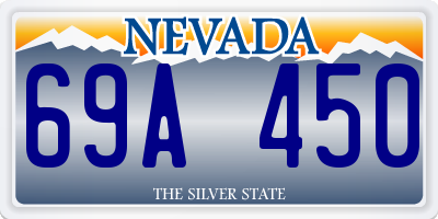 NV license plate 69A450