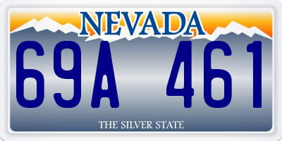 NV license plate 69A461