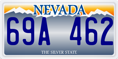 NV license plate 69A462
