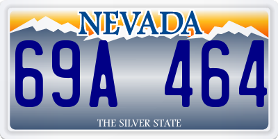 NV license plate 69A464