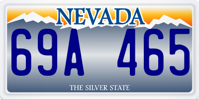 NV license plate 69A465