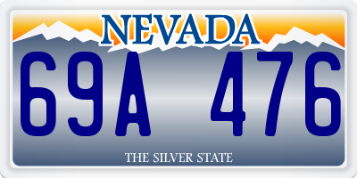 NV license plate 69A476