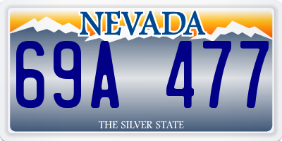 NV license plate 69A477