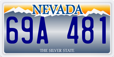 NV license plate 69A481