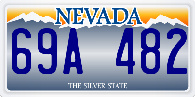 NV license plate 69A482