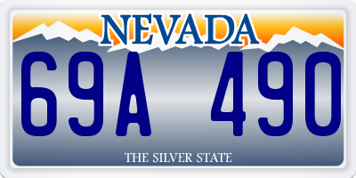 NV license plate 69A490