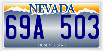 NV license plate 69A503