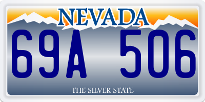 NV license plate 69A506