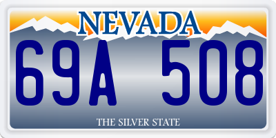 NV license plate 69A508