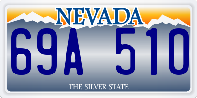 NV license plate 69A510