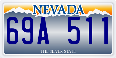 NV license plate 69A511