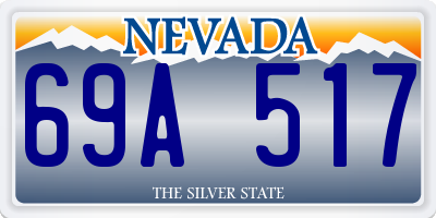 NV license plate 69A517