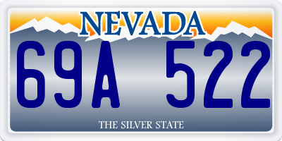 NV license plate 69A522