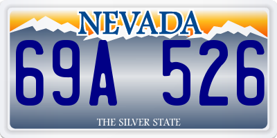 NV license plate 69A526