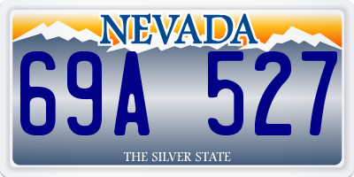 NV license plate 69A527