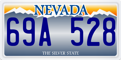 NV license plate 69A528