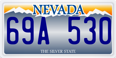 NV license plate 69A530