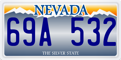 NV license plate 69A532