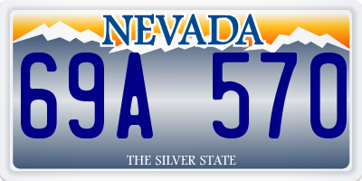 NV license plate 69A570