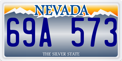 NV license plate 69A573