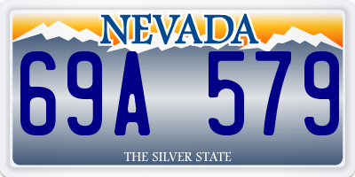 NV license plate 69A579