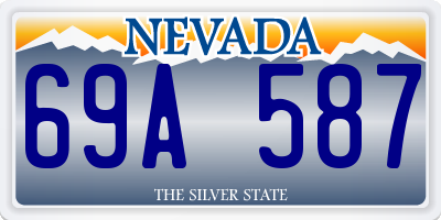 NV license plate 69A587